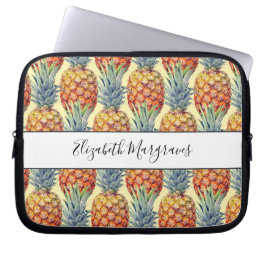 Funda Para Portátil Monograma piña tropical