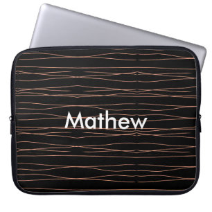 Funda Para Portátil Monograma simple añada su letra de nombre man mini