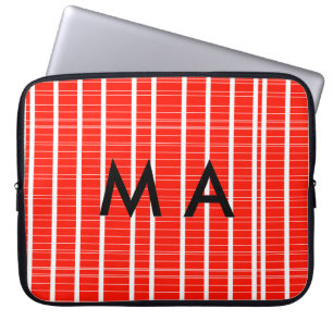 Funda Para Portátil Monograma simple añada su letra de nombre man mini