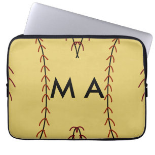 Funda Para Portátil Monograma simple añada su letra de nombre man mini