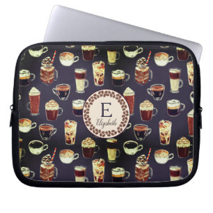 Funda Para Portátil Monograma Venti Café Lover Cae Morado oscuro
