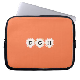 Funda Para Portátil Monograma y mangas para portátiles en color person