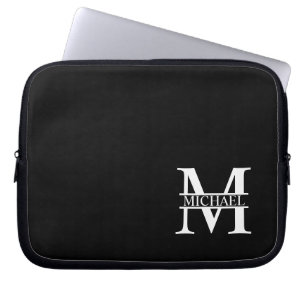 Funda Para Portátil Monograma y nombre personalizados