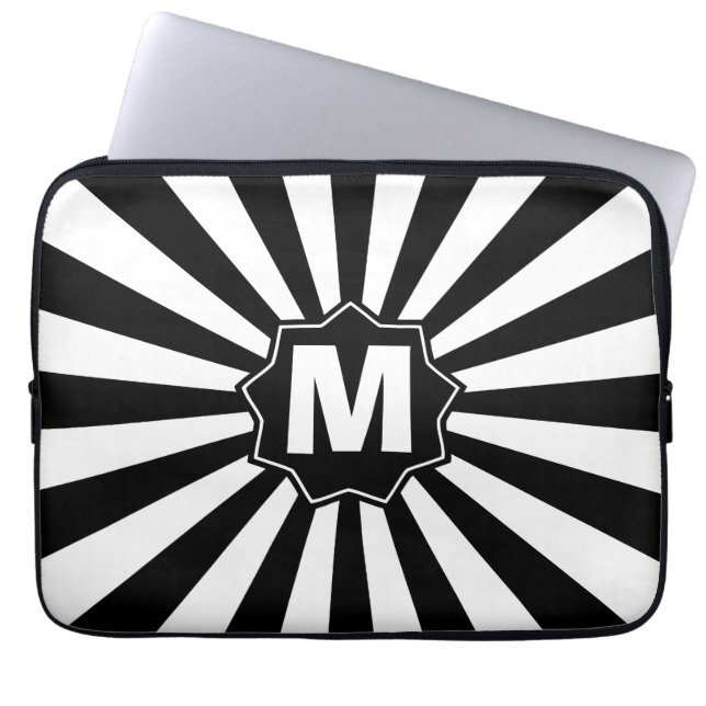 Funda Para Portátil Monogramado BW Wham Bam (Frente)