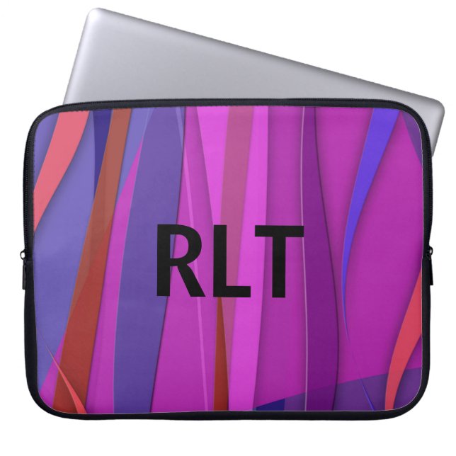 Funda Para Portátil Monogramado de viento de verano (Frente)