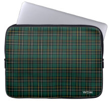 Monogramado del clan MacAlpine Tartan Dark Green P