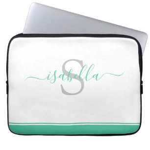 Funda Para Portátil Monogramo sencillo moderno