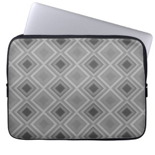 Funda Para Portátil Monotone cuadrado de diamantes Gris negro