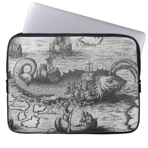 Funda Para Portátil Monstruo de mar/criatura/Kraken 13" manga del