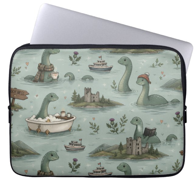 Funda Para Portátil Monstruo del lago Ness  (Frente)