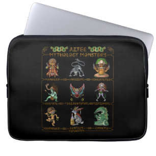Funda Para Portátil Monstruos de mitología azteca