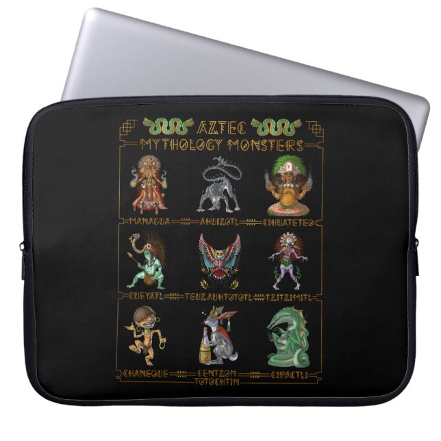 Funda Para Portátil Monstruos de mitología azteca (Frente)