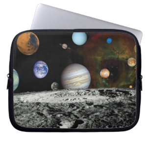 Funda Para Portátil Montaje de imágenes del Voyager del Sistema Solar 