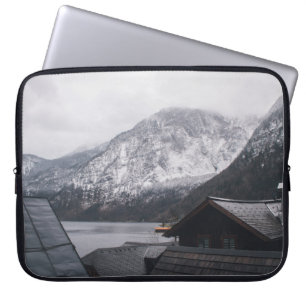 FUNDA PARA PORTÁTIL MONTAÑA CUBIERTA DE NIEVE CERCA DEL CUERPO DEL AG