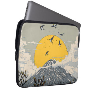 Funda Para Portátil Montaña volcánica de Flora Silvestre