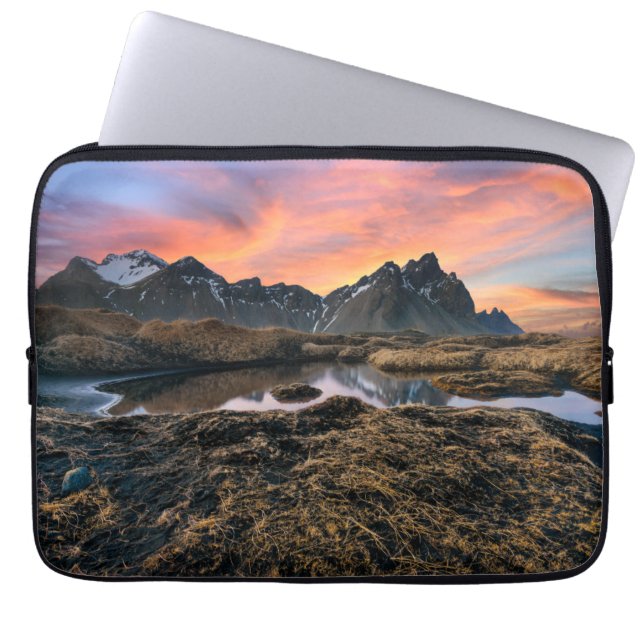 Funda Para Portátil Montañas | Montaña Vesturhorn Islandia (Frente)