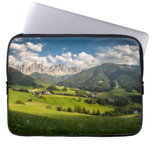 Funda Para Portátil Montañas Valle de Funes, Dolomitas, Italia