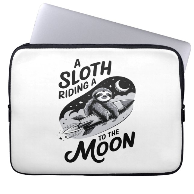 Funda Para Portátil Montar un cohete a la luna (Frente)