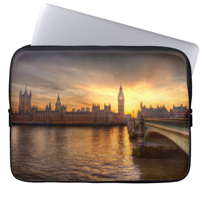Funda Para Portátil Monumentos | Big Ben y cámaras del Parlamento (Frente)