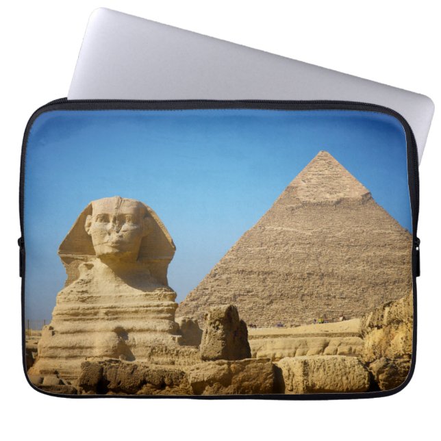 Funda Para Portátil Monumentos | Esfinge y pirámide de Egipto (Frente)