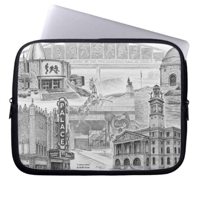 Funda Para Portátil Monumentos históricos de Canton Ohio (Frente)