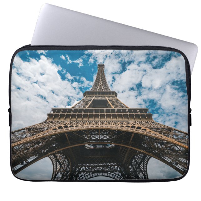 Funda Para Portátil Monumentos | Mirando hacia la Torre Eiffel (Frente)