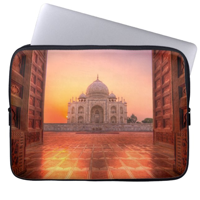 Funda Para Portátil Monumentos | Taj Mahal, India al atardecer (Frente)