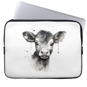 Funda Para Portátil 🔌 💻 "Moo-Tech" Cow Print Electronics Bag 💻 🔌