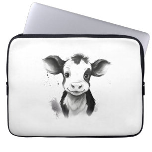 Funda Para Portátil 🔌 💻 "Moo-Tech" Cow Print Electronics Bag 💻 🔌