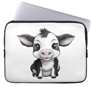 Funda Para Portátil 🔌 💻 "Moo-Tech" Cow Print Electronics Bag 💻 🔌