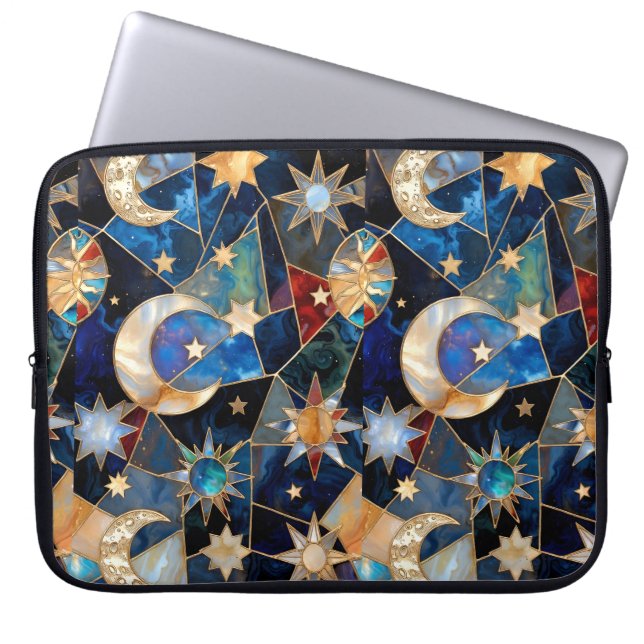 Funda para portátil Moon Star de estilo vidrio emp (Frente)