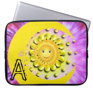 Funda Para Portátil Moon Sun de la manga del portátil