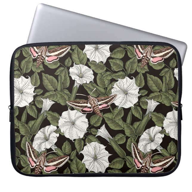 Funda Para Portátil Moonflowers y esfinges (Frente)