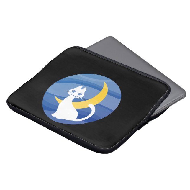 Funda Para Portátil Moonlight white cat  (Superior anverso)