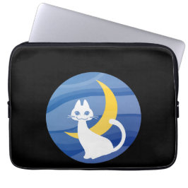 Funda Para Portátil Moonlight white cat 