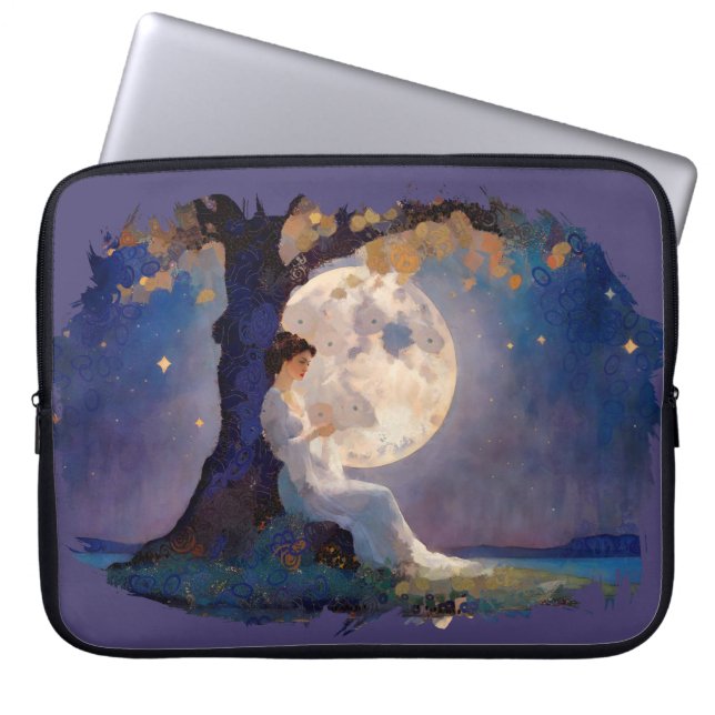 Funda Para Portátil Moonlit Dreamer - Serene Night Sky (Frente)