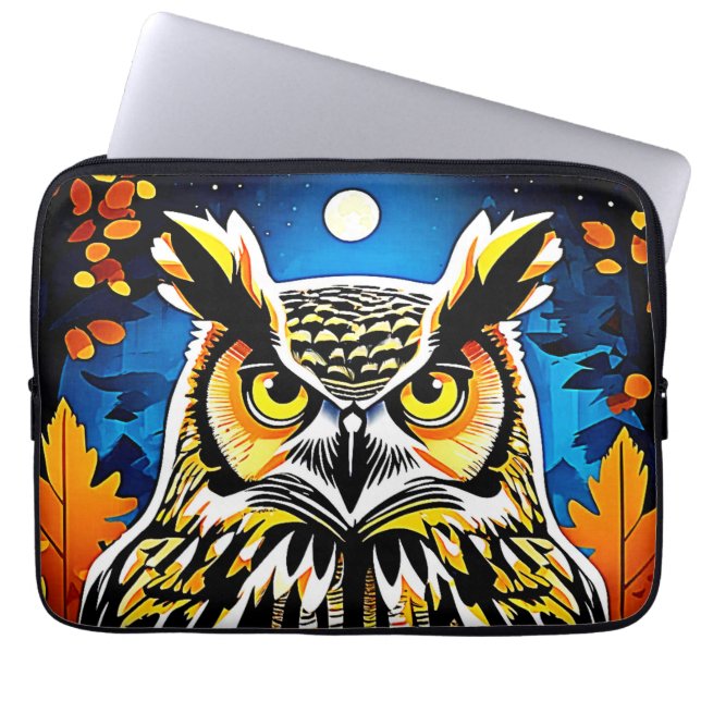 Funda Para Portátil Moonlit Owl Gaze (Frente)