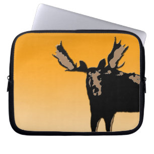 Funda Para Portátil Moose al atardecer - Original Wildlife Art