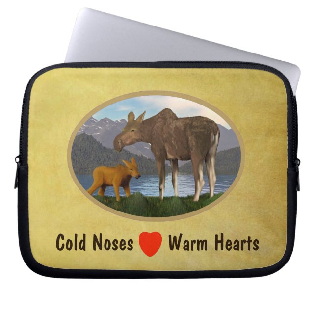 Funda Para Portátil Moose in the Meadow (Frente)