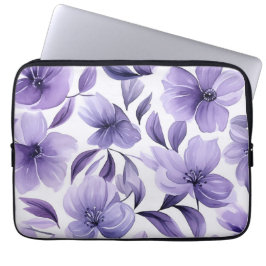 Funda Para Portátil Morado Floral