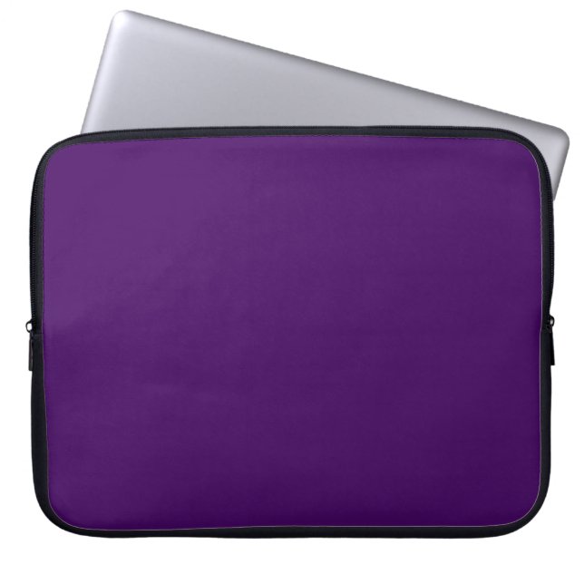 Funda Para Portátil Morado violeta oscuro sólido (Frente)