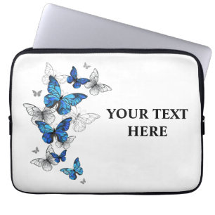 Funda Para Portátil Morfo de las mariposas voladoras azules
