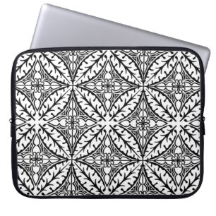 Funda Para Portátil Moroccan tiles - white and black