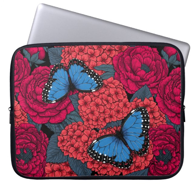 Funda Para Portátil Morpho garden azul (Frente)