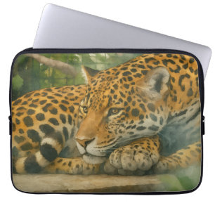 Funda Para Portátil Mortalidad dorada - Leopardo en reposo