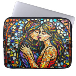 Funda Para Portátil Mosaic Tile Style Ai Art Romantic Embrace