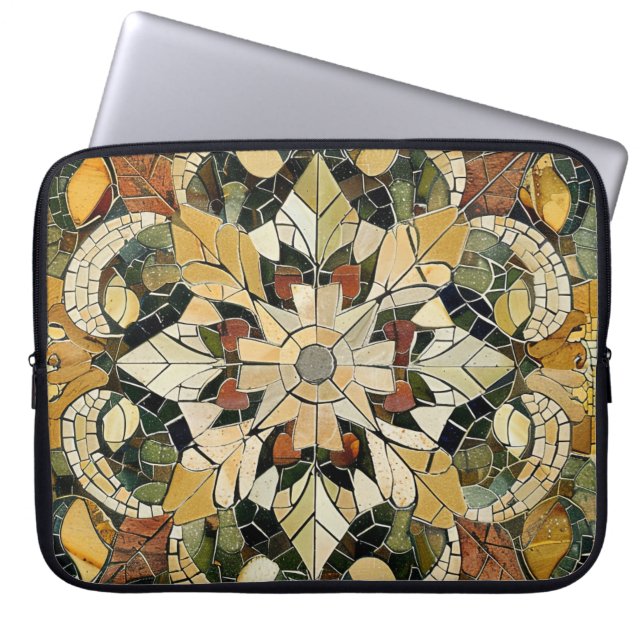 Funda Para Portátil Mosaico de Elegancia de Tierra (Frente)