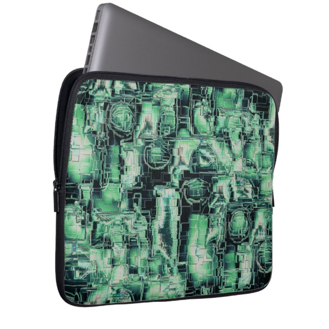 Funda Para Portátil Mosaico de imagen abstracto rústico tallado en ton (Anverso derecho)