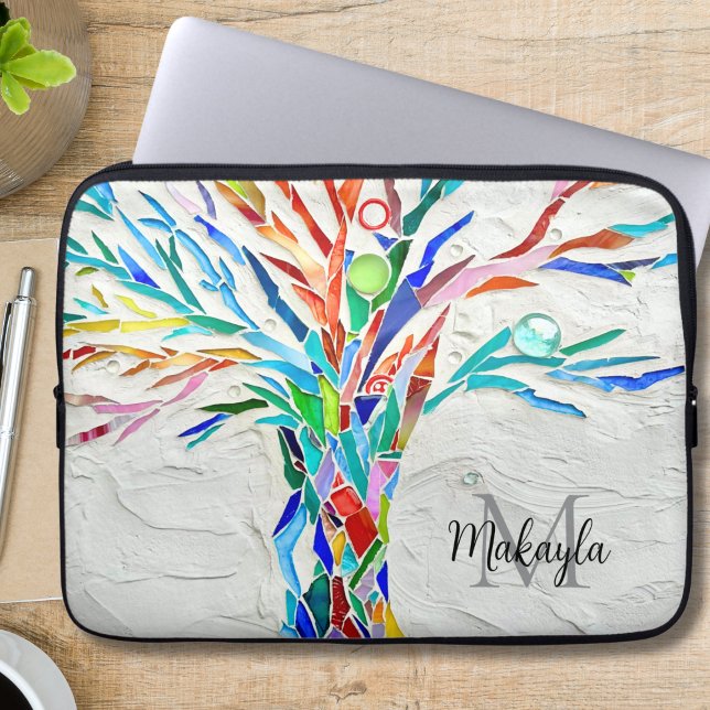 Funda Para Portátil Mosaico de monograma (Subido por el creador)