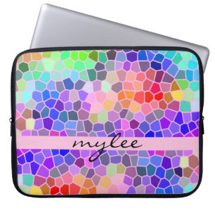Funda Para Portátil Mosaico enrrollado abstracto azul colorido del